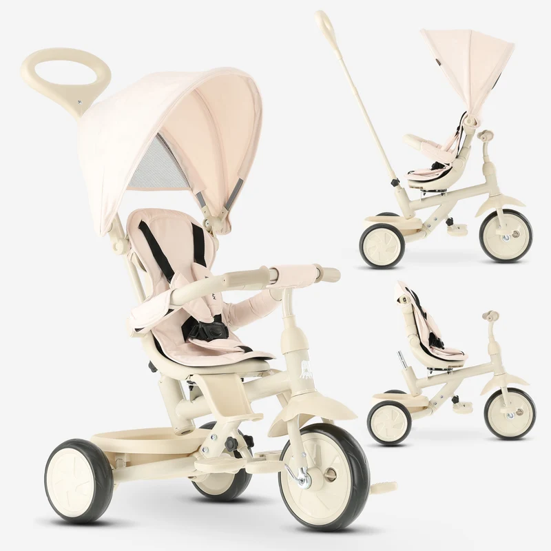 Adventurer trehjuling med knuffstång, färg: Sand