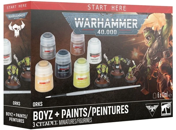 Warhammer: 40K - Orks Boyz + Paints