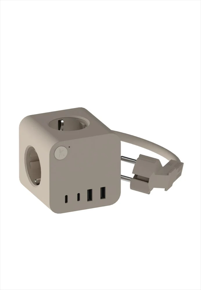 Ampie Wired Grenuttag EU USB-A/USB-C Ivory Sand