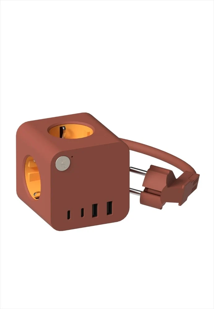 Ampie Wired Grenuttag EU USB-A/USB-C Terracotta