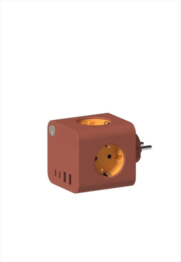 Ampie Grenuttag EU USB-A/USB-C Terracotta