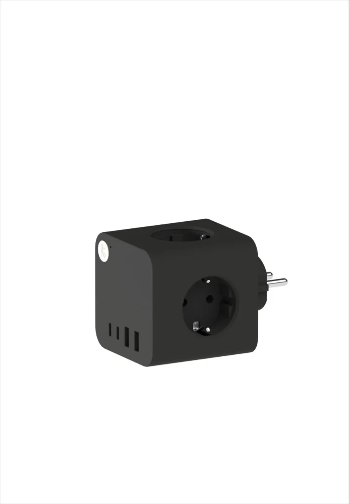 Ampie Grenuttag EU USB-A/USB-C Svart