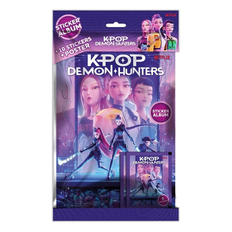 K-Pop Demon Hunters Startpaket (Sticker Album + 2 paket)
