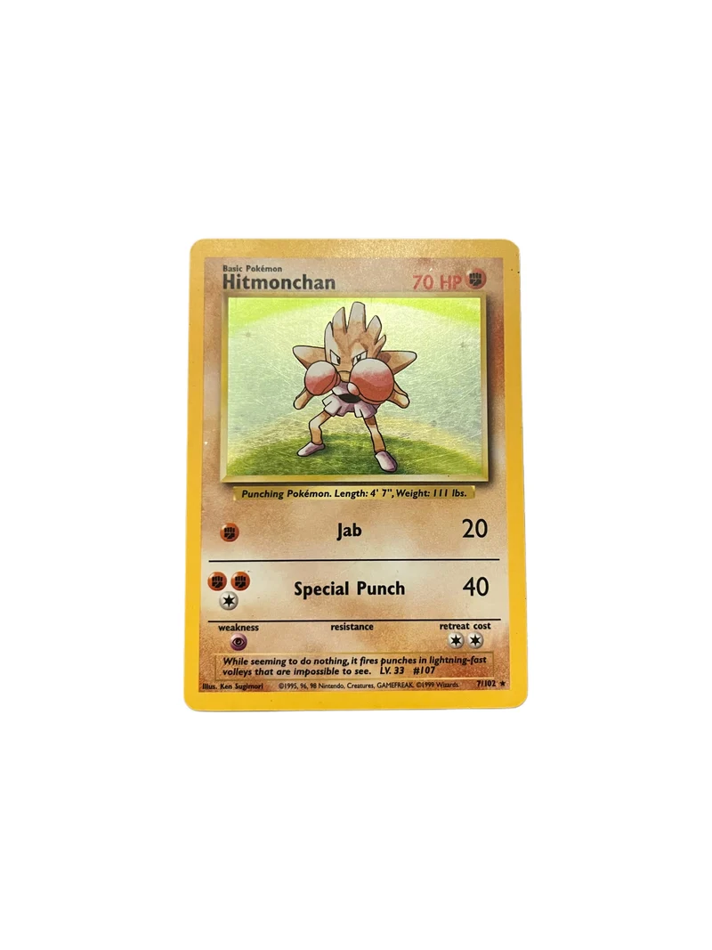 Hitmonchan - 7/102 - Holo Unlimited - Base Set