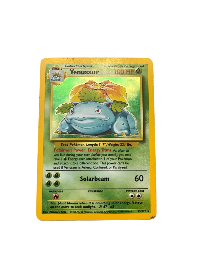 Venusaur - 15/102 - Holo Unlimited - Base Set