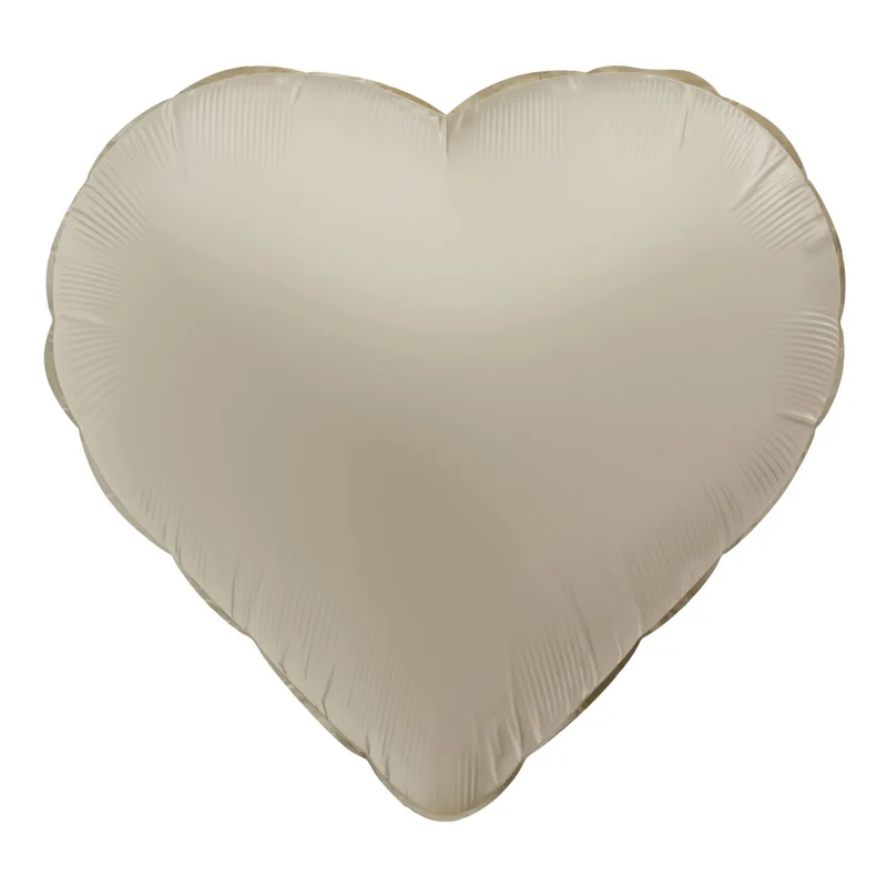 Folieballong, hjärta creamy latte 45 cm