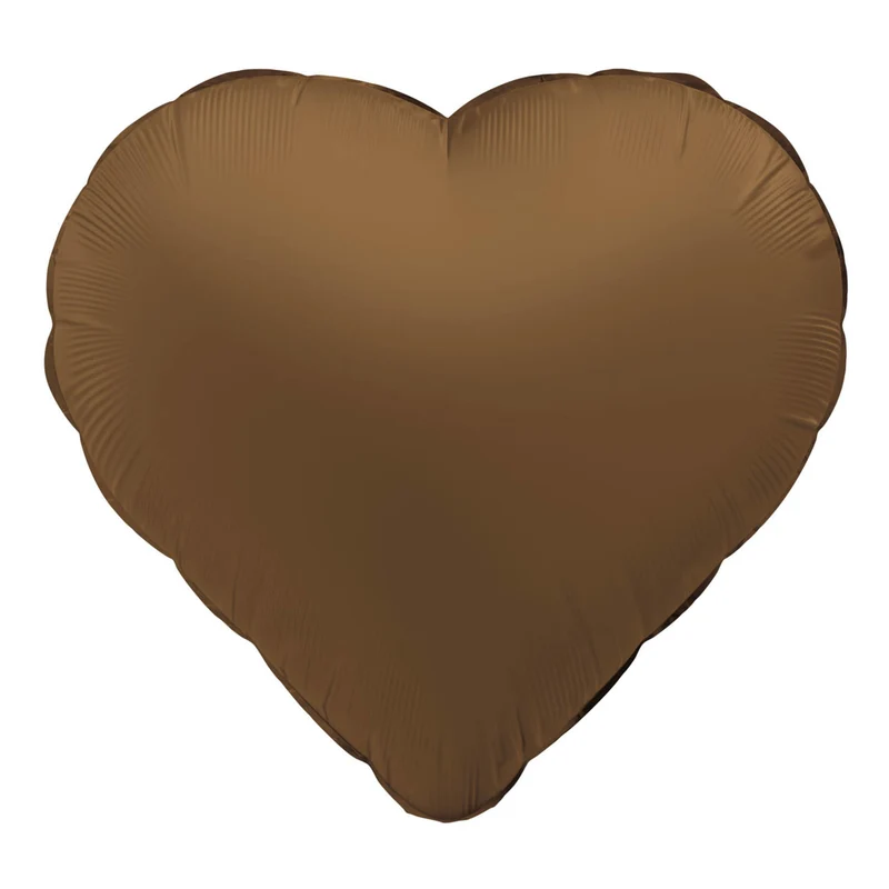 Folieballong, hjärta chocolate brown 45 cm