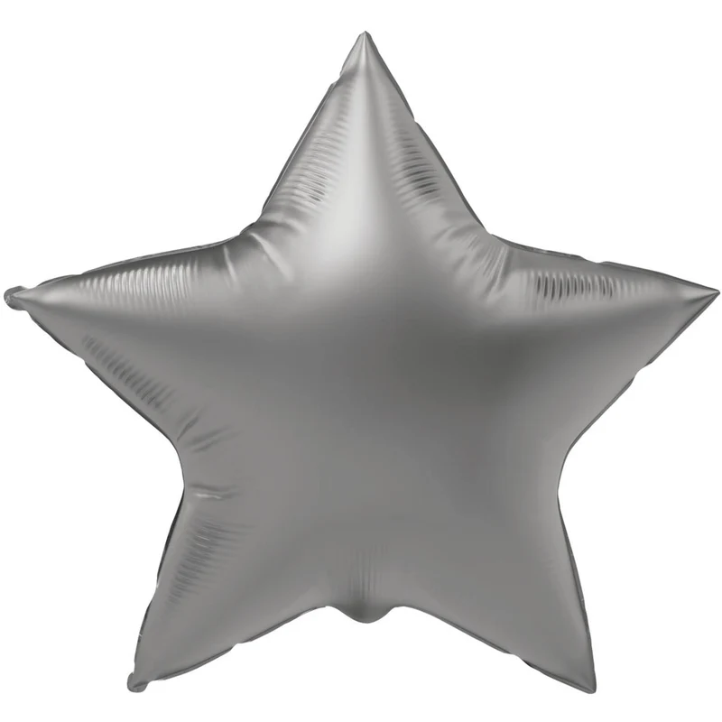 Folieballong, stjärna moonlight silver 45 cm
