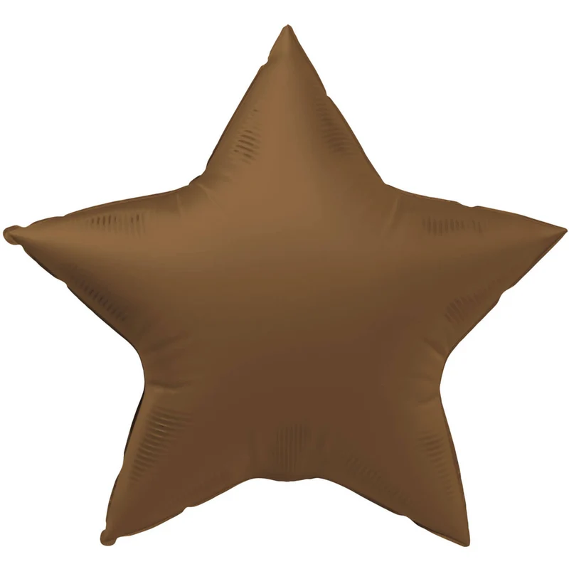 Folieballong, stjärna chocolate brown 45 cm
