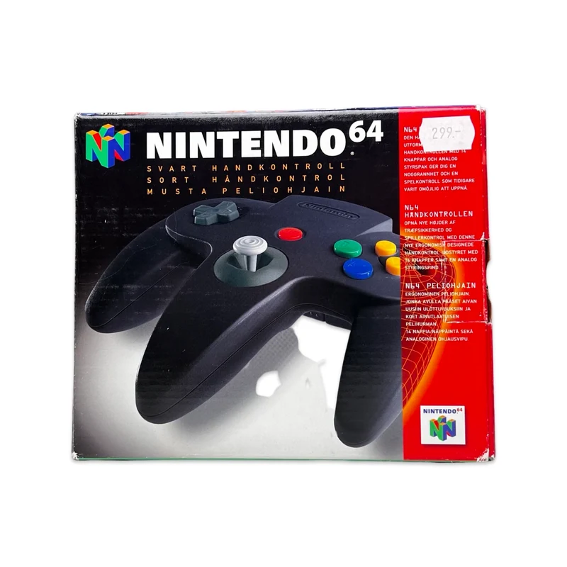Original Handkontroll Svart - Nintendo 64 - Komplett