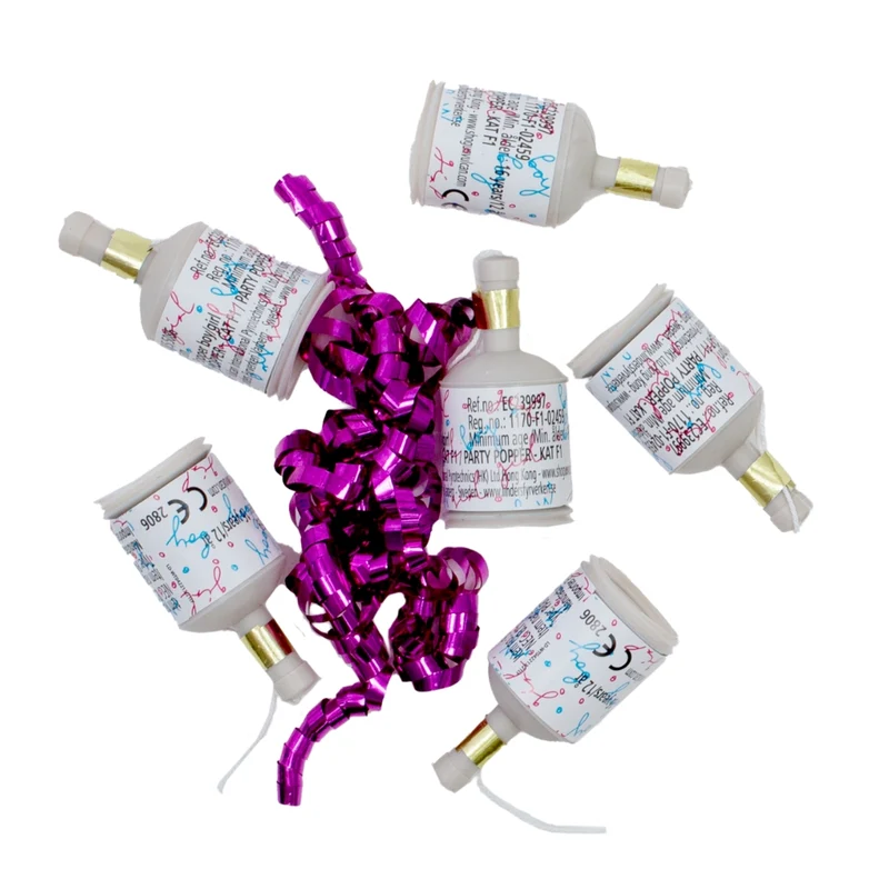 Partypopper, girl 8 st