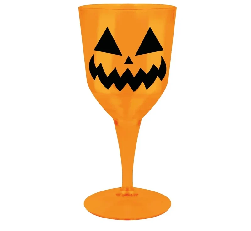 Vinglas i plast, pumpa 19 cm