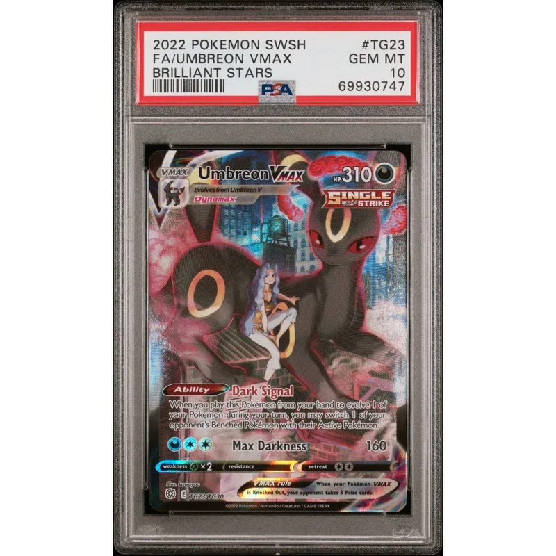 Pokémon TCG: Umbreon Vmax #TG23 PSA 10 - Brilliant Stars Trainer Gallery