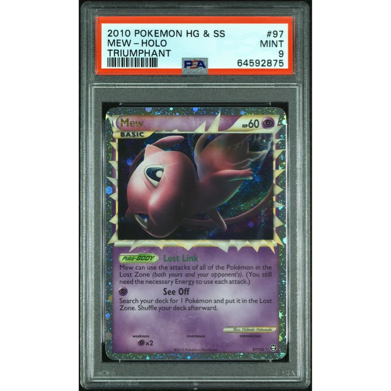 Pokémon TCG: Mew Holo #97 PSA 9 - HS - Triumphant