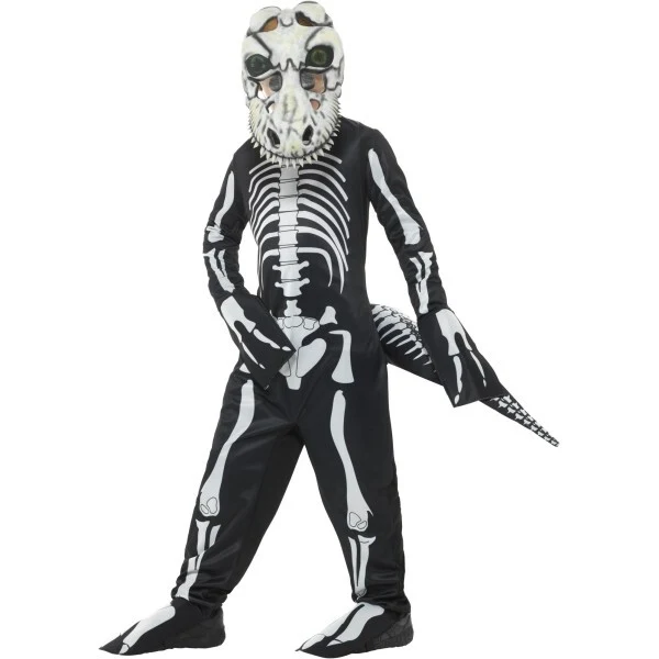 Barndräkt, T-rex skelett 115/128 cl