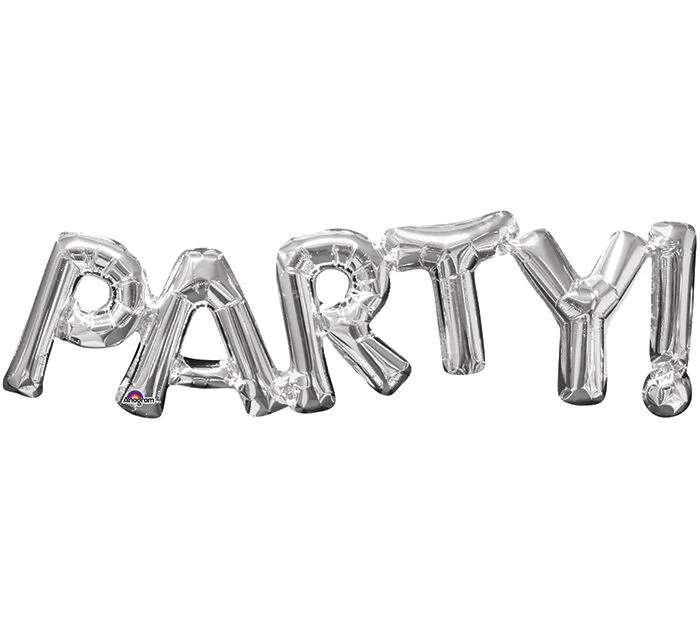 Ballonggirlang, party silver