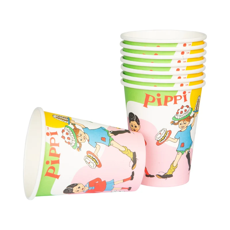 Pappersmuggar, Pippi Långstrump 200 ml 8 st