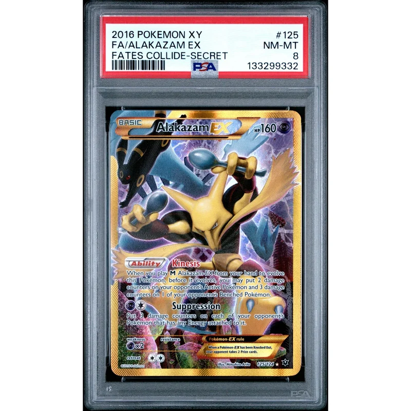 Pokémon TCG: Alakazam Ex #125 PSA 8 - Fates Collide