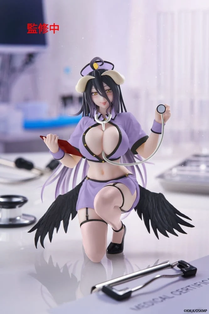 Overlord PVC-figur Desktop Cute Albedo (Nurse Ver.) Renewal 13 cm