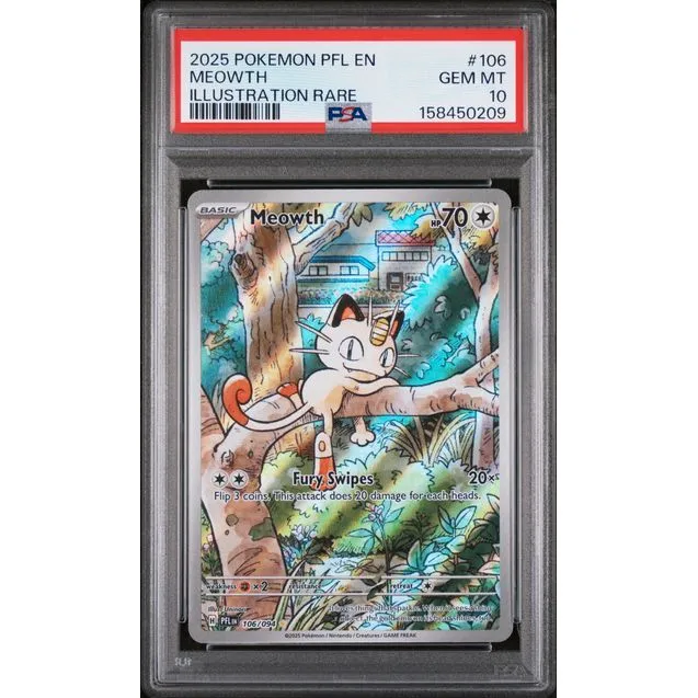 Pokémon TCG: Meowth #106 PSA 10 - Phantasmal Flames