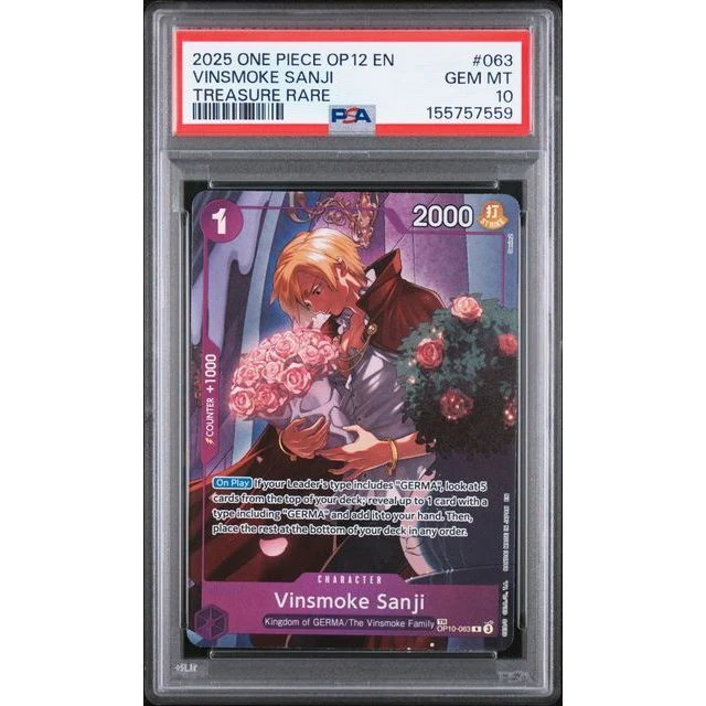 One Piece TCG: Vinsmoke Sanji #063 PSA 10