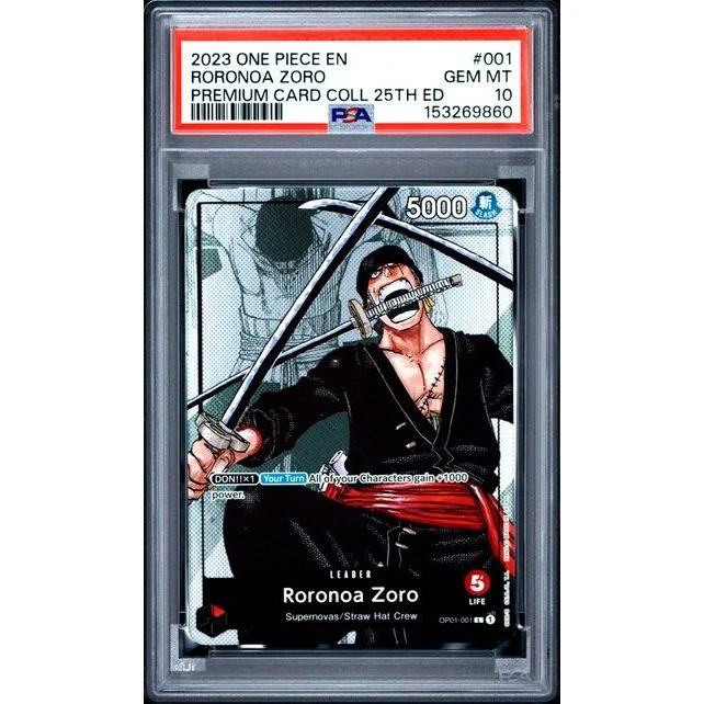 One Piece TCG: Roronoa Zoro #001 PSA 10