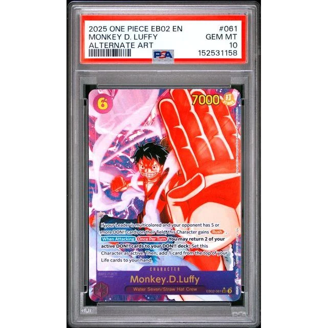 One Piece TCG: Monkey D. Luffy #061 PSA 10