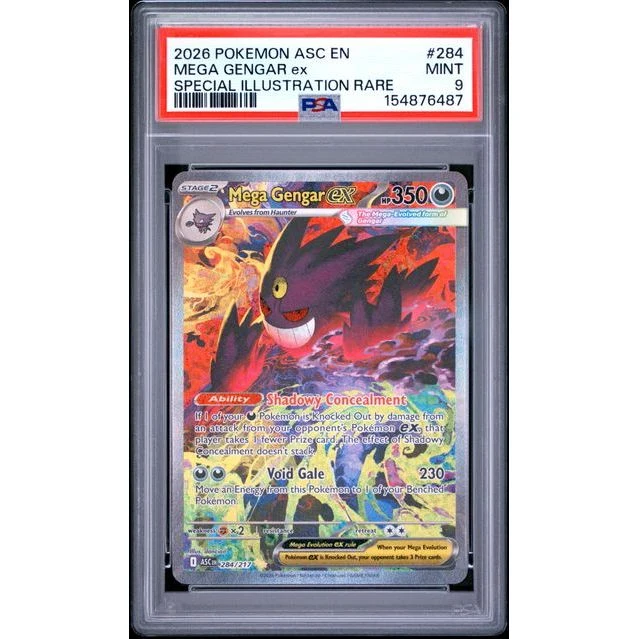 Pokémon TCG: Mega Gengar Ex #284 PSA 9 - Ascended Heroes