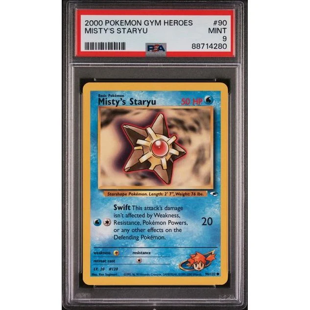 Pokémon TCG: Misty's Staryu #90 PSA 9 - Gym Heroes