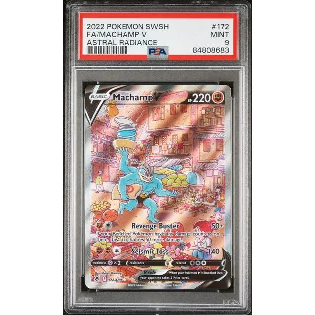Pokémon TCG: Machamp V #172 PSA 9 - Astral Radiance