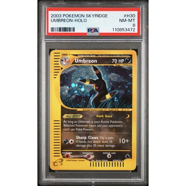 Pokémon TCG: Umbreon Holo #H30 PSA 8 - Skyridge