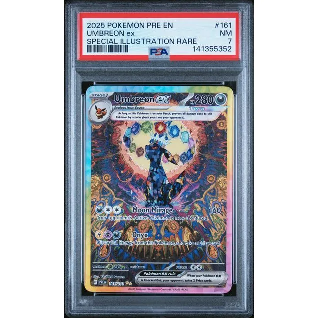 Pokémon TCG: Umbreon Ex #161 PSA 7 - Prismatic Evolutions