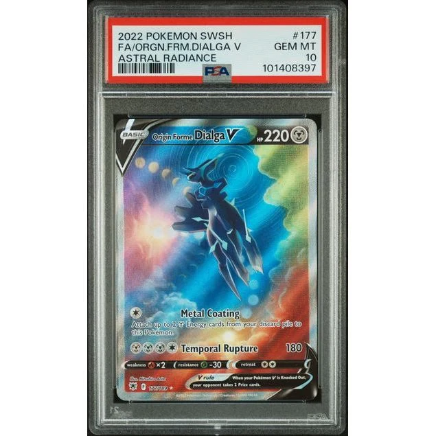 Pokémon TCG: Origin Forme Dialga V #177 PSA 10 - Astral Radiance