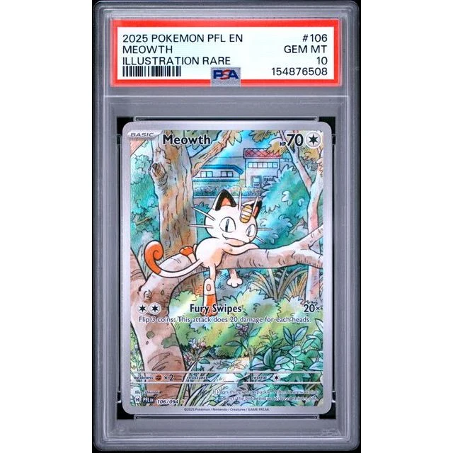 Pokémon TCG: Meowth #106 PSA 10 - Phantasmal Flames