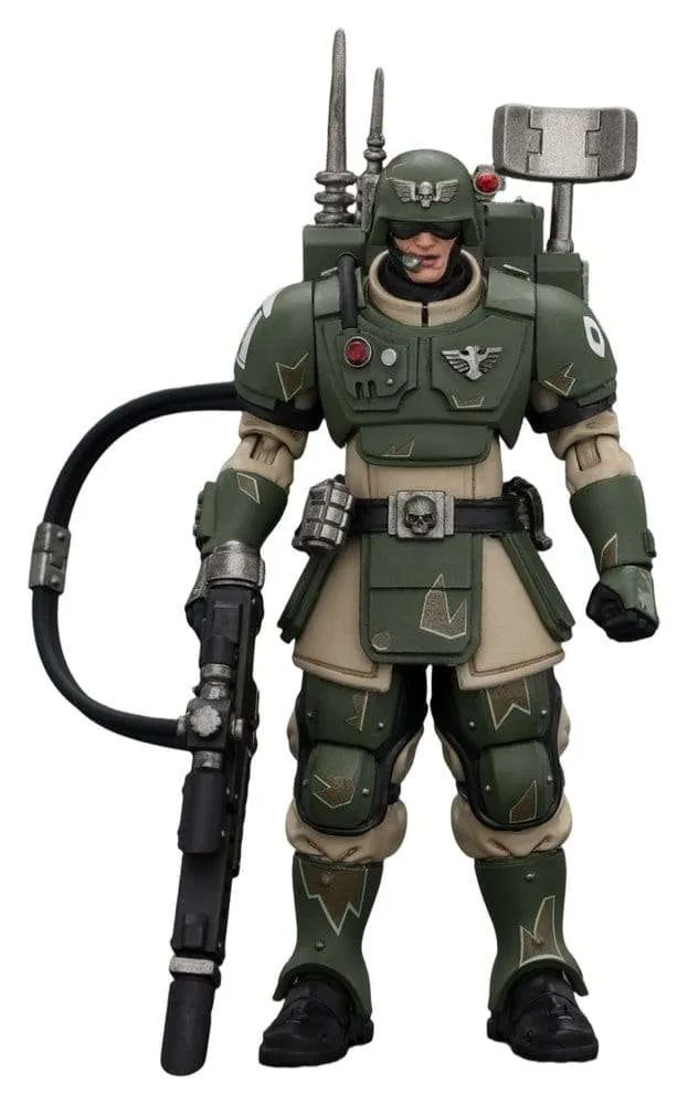 Warhammer Action Figure Astra Militarum Kasrkin 3 med Hot-shot Lasgun och Vox-caster