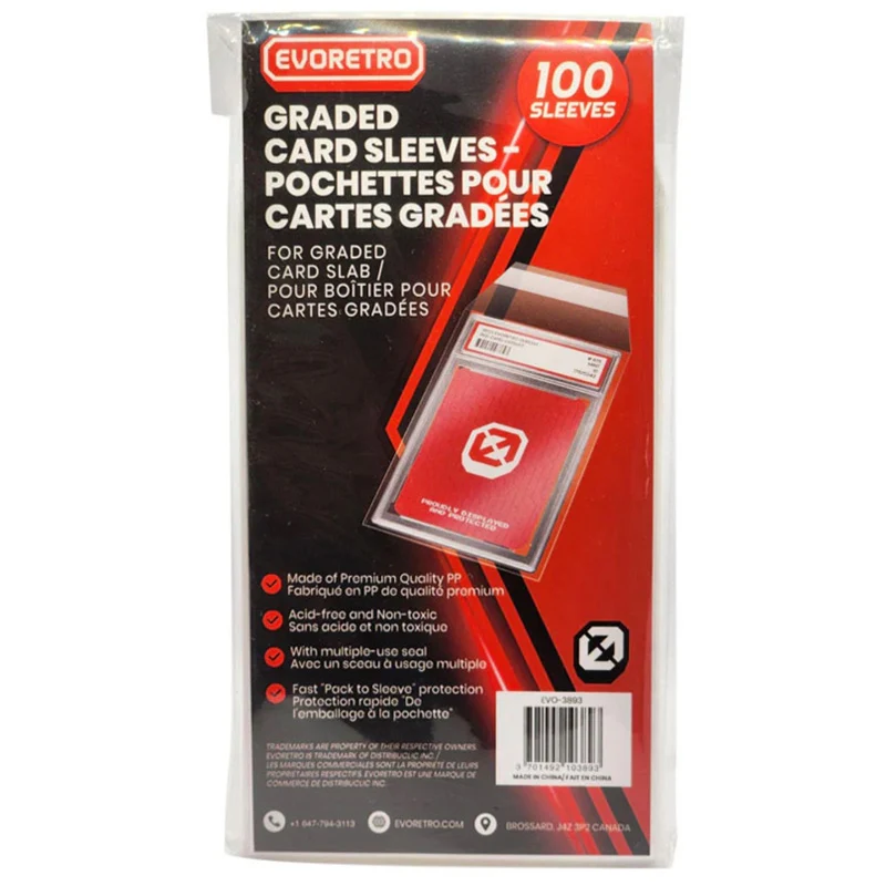 Evoretro Sleeves för PSA-graderade kort (100-pack)