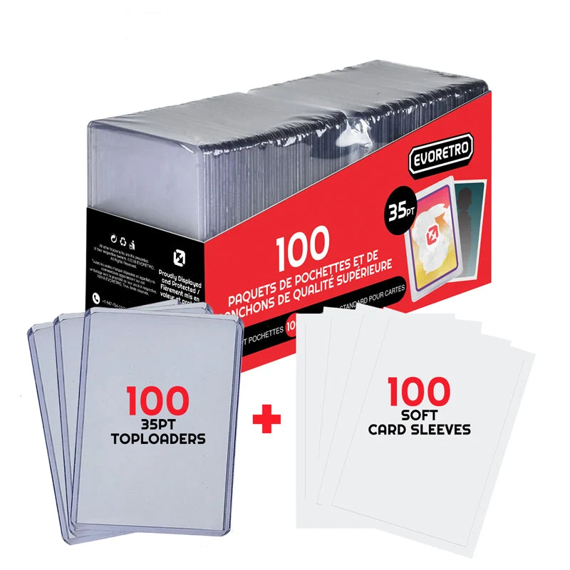 Evoretro 100 Toploaders + 100 Soft Sleeves (35 Pt)