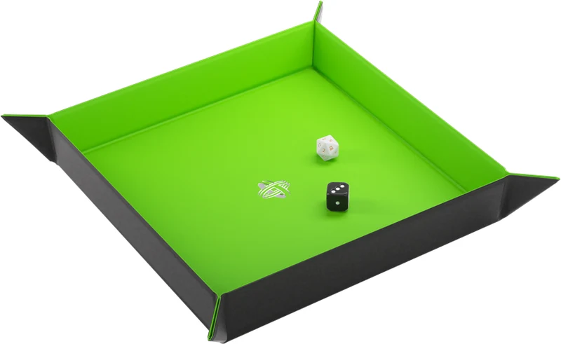 Gamegenic Magnetic Dice Tray Square: Black/Green