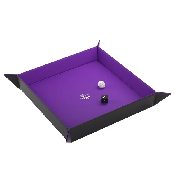 Gamegenic Magnetic Dice Tray Square: Black/Purple