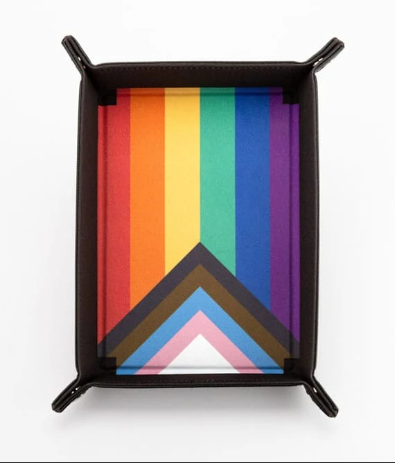 FanRoll Folding Dice Tray Pride Rainbow Flag