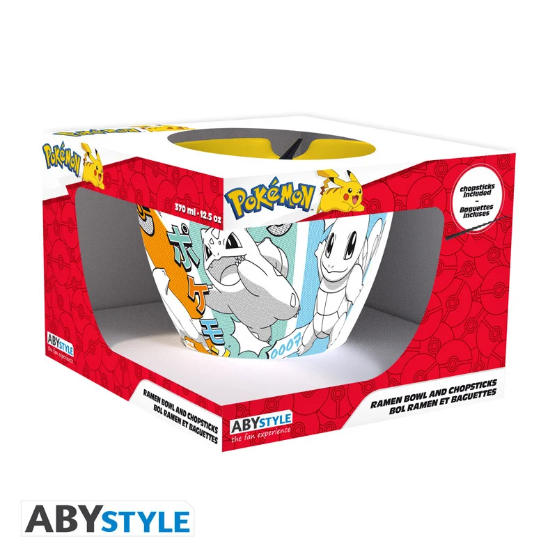 Pokemon Ramen Bowl Starter Manga - Ramen-skål med ätpinnar