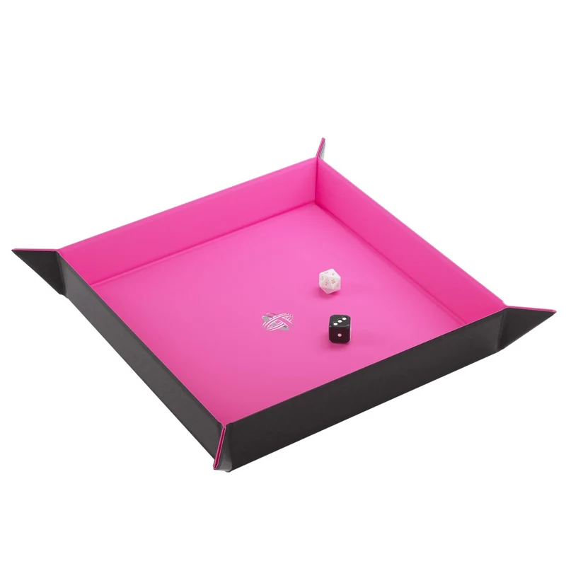 Gamegenic Magnetic Dice Tray Square - Black/Pink