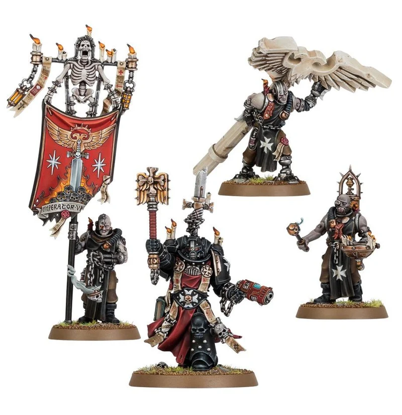 Chaplain Grimaldus & Retinue - Black Templars - WH40K