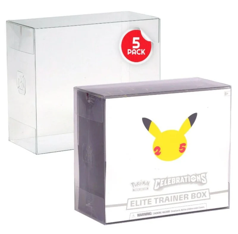 Evoretro PET Protectors for Pokemon Elite Trainer Boxes (5-Pack)
