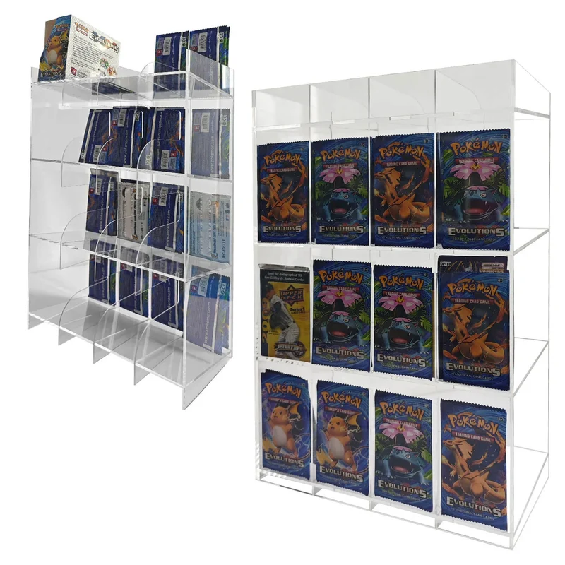 Evoretro Acryl Counter Display for Trading Card Booster Packs