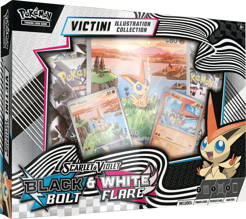 Pokemon Scarlet & Violet 10.5: Black Bolt & White Unova Victini Illustration Collection