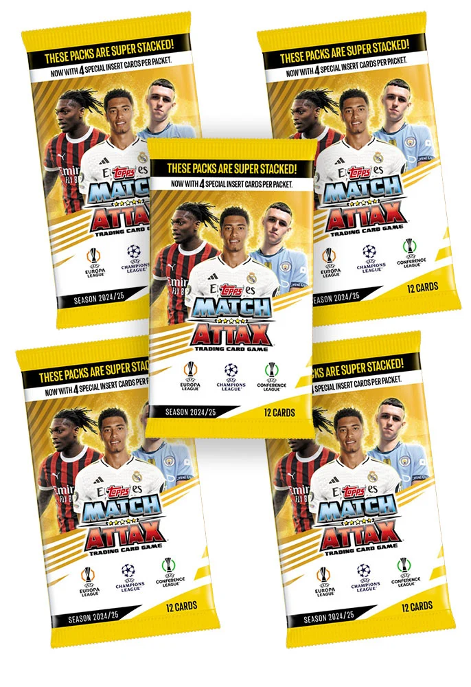 5st Topps Match Attax Champions League 2024/25 Boosters (5st paket)