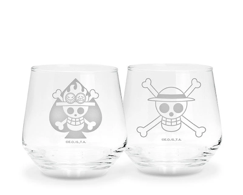 One Piece Glas-set – Luffy & Ace (2-pack)