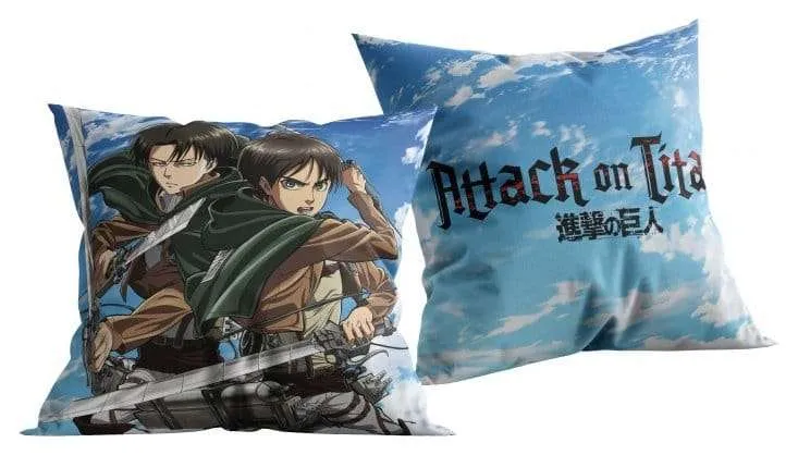Attack on Titan Dekorationskudde Blå 40 x 40 cm