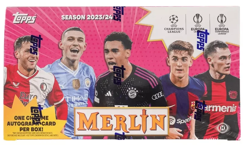 TOPPS Chrome 2023-24 Merlin UEFA Club Competitions – Hobby Box - Fotbollskort